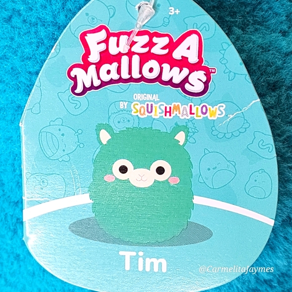 TIM 🦙 Blue Alpaca FuzzAMallow Original Squishmallow by Kelly Toy ☆ NWT ☆ - Picture 3 of 10